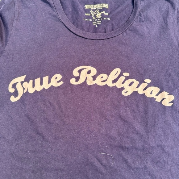 True Religion Purple Fitted Short Sleeve Tee - Picture 2 of 4